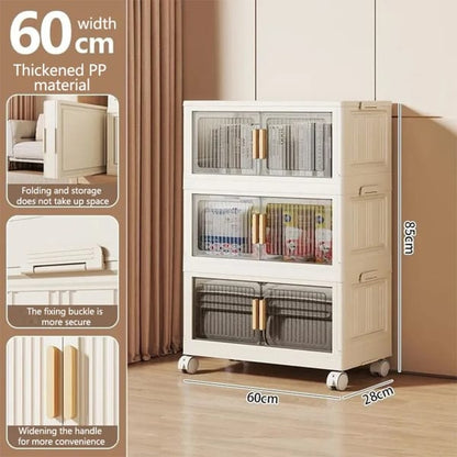 modular stackable storage cabinet for home organization