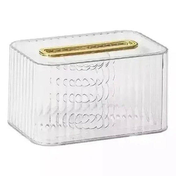Acrylic Tissue Box Facial Tissue Holders Clear Clear Facial Tissue Box Push Dispenser – Dondepiso