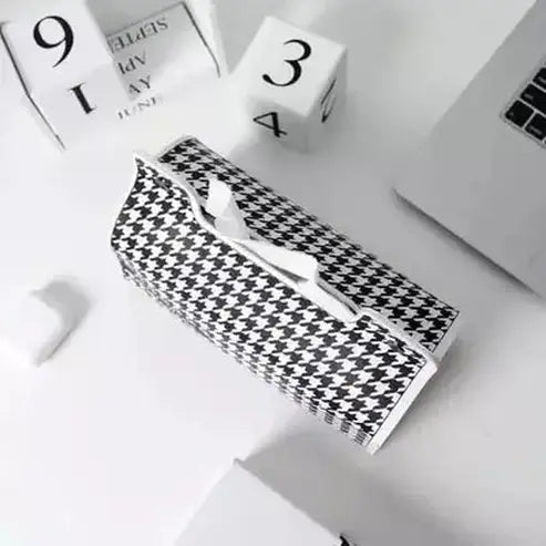 Leather Tissue Box Facial Tissue Holders Decor Leather Table Tissue Storage Box · Dondepiso