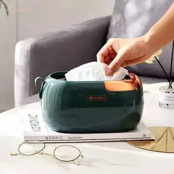 Napkin Dispenser Box Facial Tissue Holders Tissue Dispenser Box with Pressure Spring – Dondepiso 