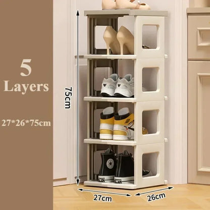 Space efficient shoe cabinet for modern homes