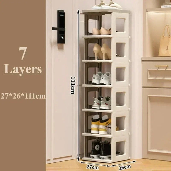 Lightweight foldable shoe rack for bedroom and bathroom