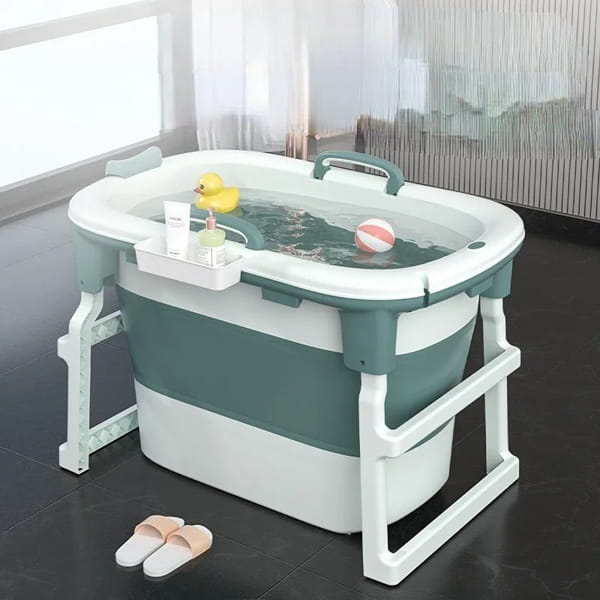 foldable plastic bathtub with full body immersion