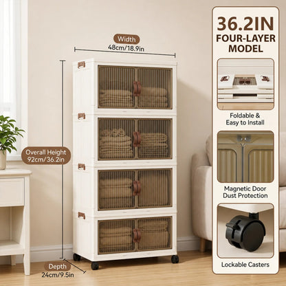 Plastic storage cabinet for books toys and household items