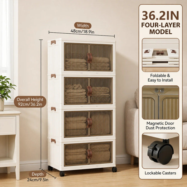 Plastic storage cabinet for books toys and household items