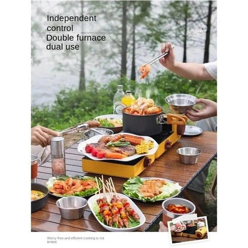 Folding Double-Head Portable Camping Stove