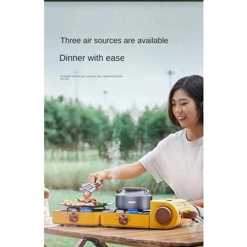 Folding Double-Head Portable Camping Stove