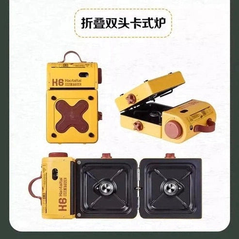 Folding Double-Head Portable Camping Stove