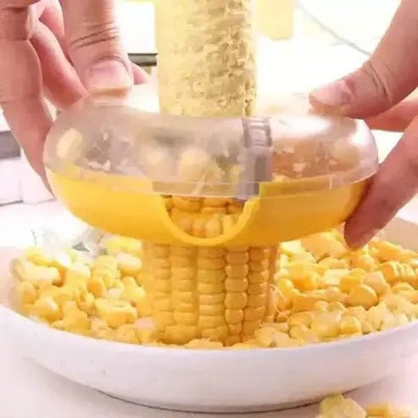 Corn Cob Remover Food Peelers & Corers Yellow Rotating Manual corn cob kernel remover tool · Dondepiso
