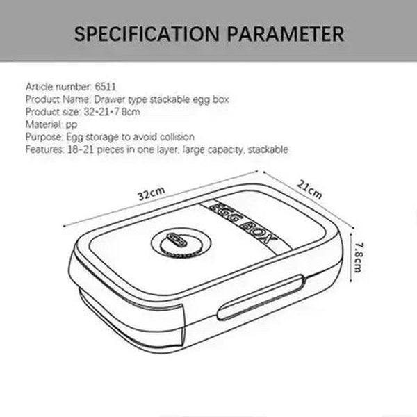 Egg Storage Box Food Storage Containers Large Capacity Egg Storage Box Refrigerator · Dondepiso