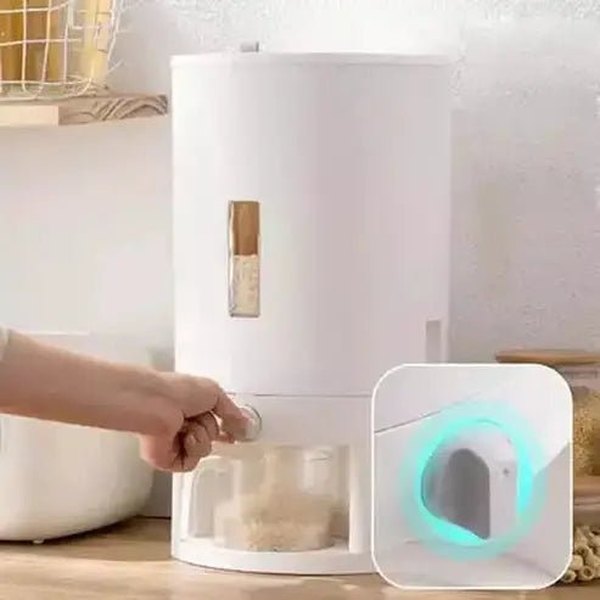 Rice Storage Container Food Storage Containers Round Storage Container Rice Dispenser - Dondepiso