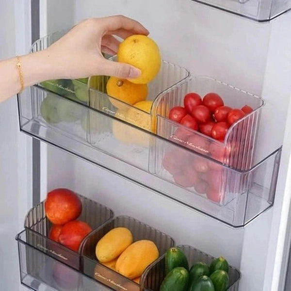 Fridge Side Door Storage Drawer - Large Opening Plastic Food Organizer Box