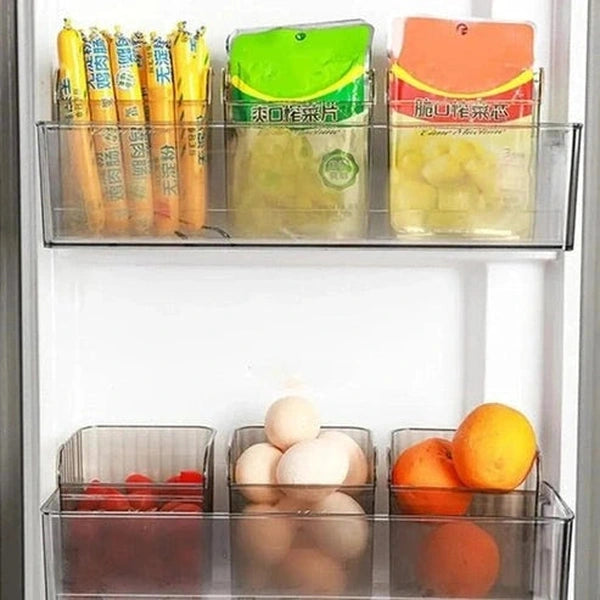 Fridge Side Door Storage Drawer - Large Opening Plastic Food Organizer Box