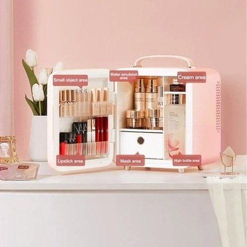 GEVILAN Mini Beauty Products Storage Refrigerator