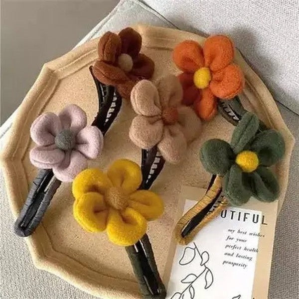 Autumn Flower Hairpin Hair Forks & Sticks Large Autumn Flower Hairpin Plush Women – Dondepiso