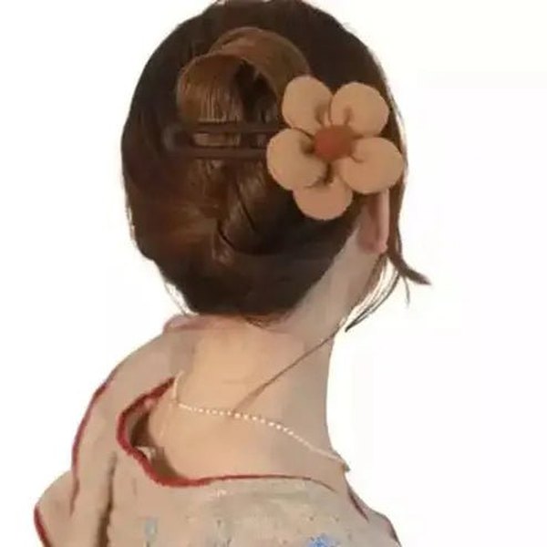 Autumn Flower Hairpin Hair Forks & Sticks E Large Autumn Flower Hairpin Plush Women – Dondepiso