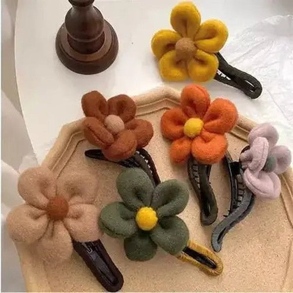 Autumn Flower Hairpin Hair Forks & Sticks Large Autumn Flower Hairpin Plush Women – Dondepiso