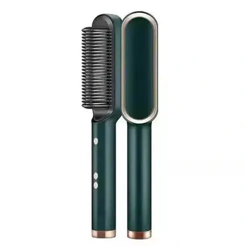 Hair Curling Iron Hair Permanents & Straighteners Green Hair Straightener Comb Set Curling Iron – Dondepiso 
