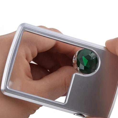 Handheld LED Magnifier - Portable 3X/6X Ultra-Thin Acrylic Magnifying Glass
