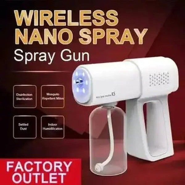Disinfection Sprayer Gun Household Cleaning Supplies White Blue Light Disinfection Mist Machine Gun Sprayer · Dondepiso