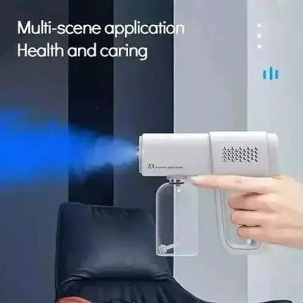 Disinfection Sprayer Gun Household Cleaning Supplies White Blue Light Disinfection Mist Machine Gun Sprayer · Dondepiso