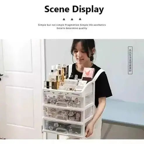 Jewelry Organizer Box Household Storage Containers White 3 Layer Durable Desktop Jewelry Organizer Box – Dondepiso