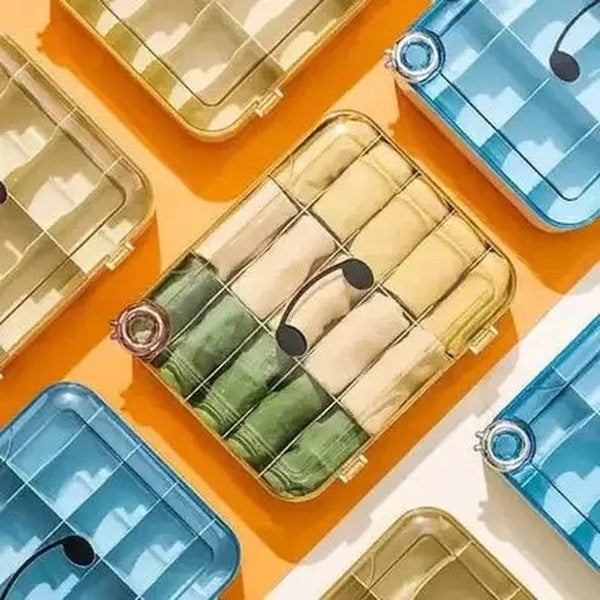 Socks Storage Box Household Storage Containers Sturdy Storage Box for Socks with Lid · Dondepiso