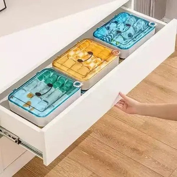 Socks Storage Box Household Storage Containers Sturdy Storage Box for Socks with Lid · Dondepiso