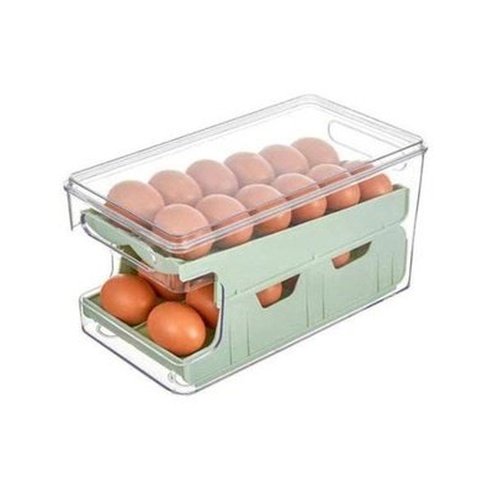2 Layers Refrigerator Fresh Eggs Dispenser Storage Case 