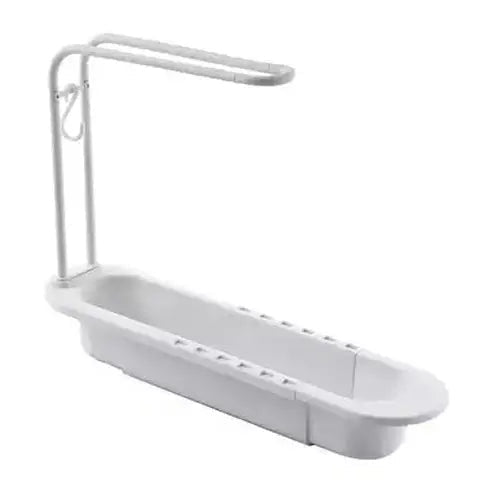 Sink Sponge Drain Rack Kitchen Utensil Holders & Racks White Collapsible Sink Sponge Drain Rack - Dondepiso