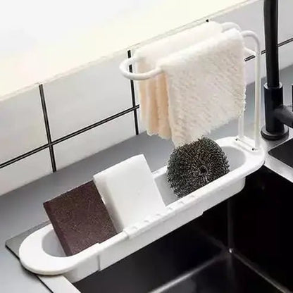 Sink Sponge Drain Rack Kitchen Utensil Holders & Racks Collapsible Sink Sponge Drain Rack - Dondepiso