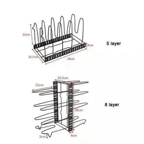 Pots and Pans Rack Kitchen Utensil Holders & Racks Black Kitchen Utensil Pots and Pans Iron Rack · Dondepiso