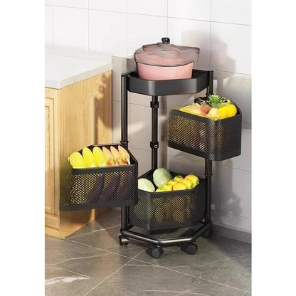 Corner Vegetable Storage Rack for Kitchen