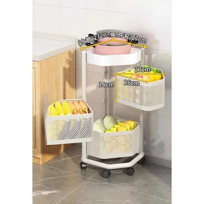 Modern Rotating Kitchen Fruit Organizer