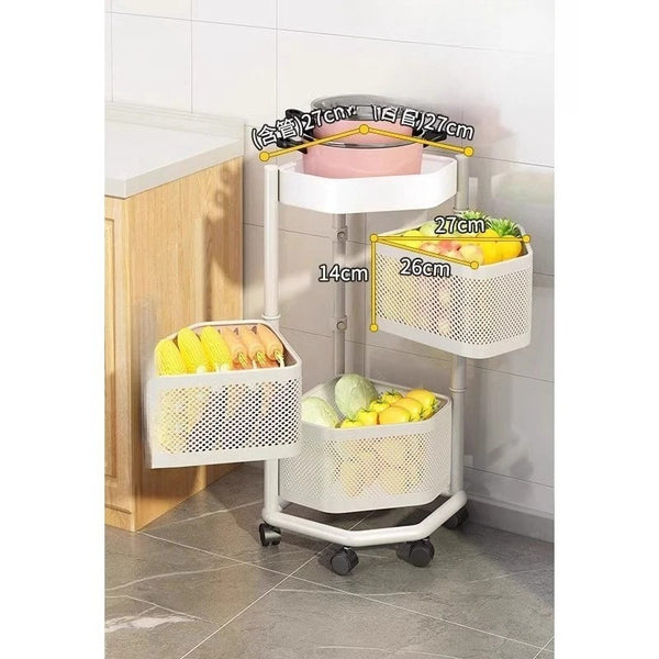 Modern Rotating Kitchen Fruit Organizer