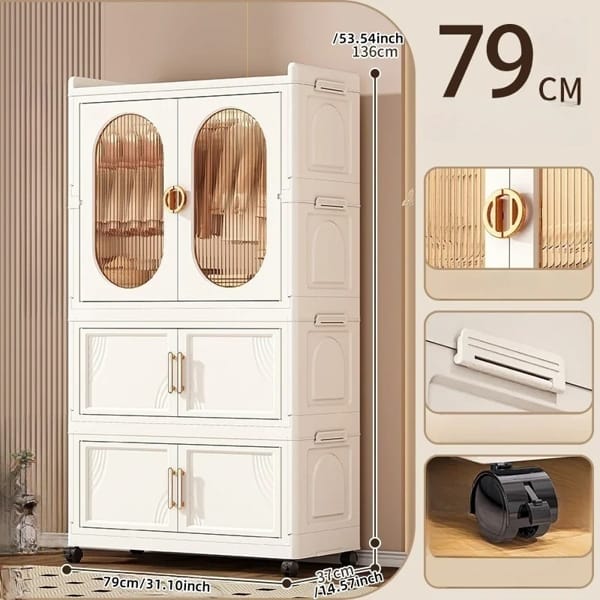transparent clothing storage cabinet with large capacity