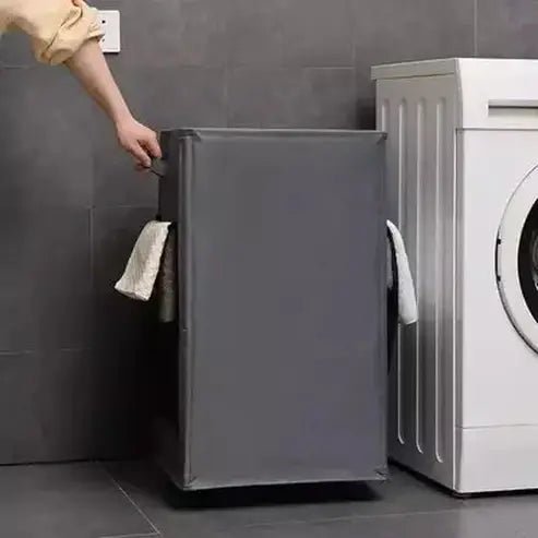 Foldable Laundry Basket Laundry Baskets Slim Rolling Laundry Caddy with Bag – Dondepiso