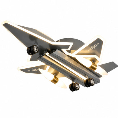 LED fighter jet chandelier ceiling light for kids bedroom