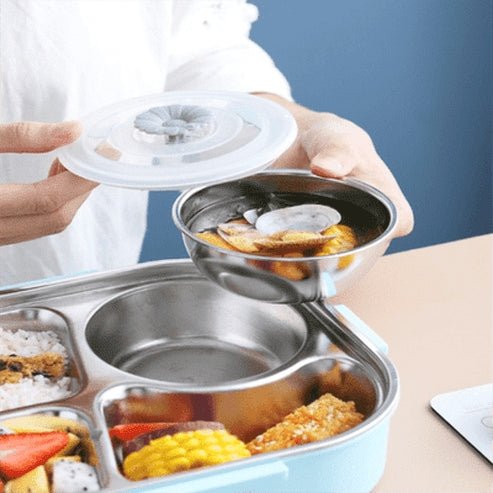 304 Stainless-Steel Lunch Box Bento Box Soup Bowl with Spoon and Chopsticks Lunch Container Food Storage Box