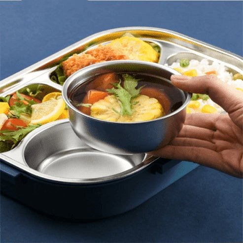 304 Stainless-Steel Lunch Box Bento Box Soup Bowl with Spoon and Chopsticks Lunch Container Food Storage Box