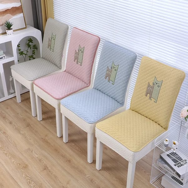 luxury chair cover with full elastic fit and backrest