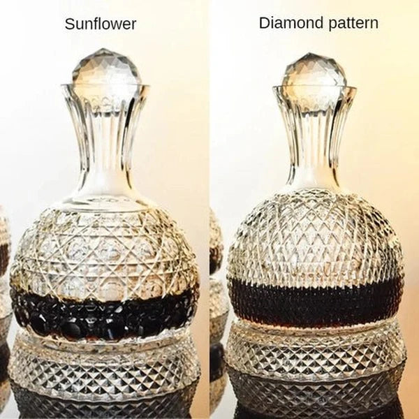 Luxury Sunflower Diamond Wine Decanter Set