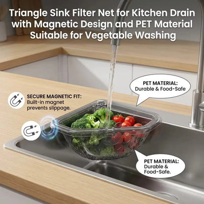 Corner kitchen sink organizer with removable drain basket