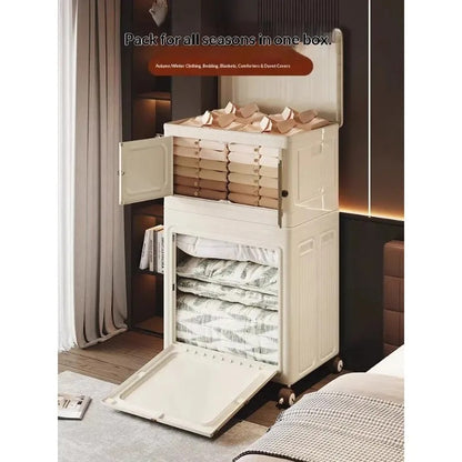 bedroom storage cabinet with drawers and compartments