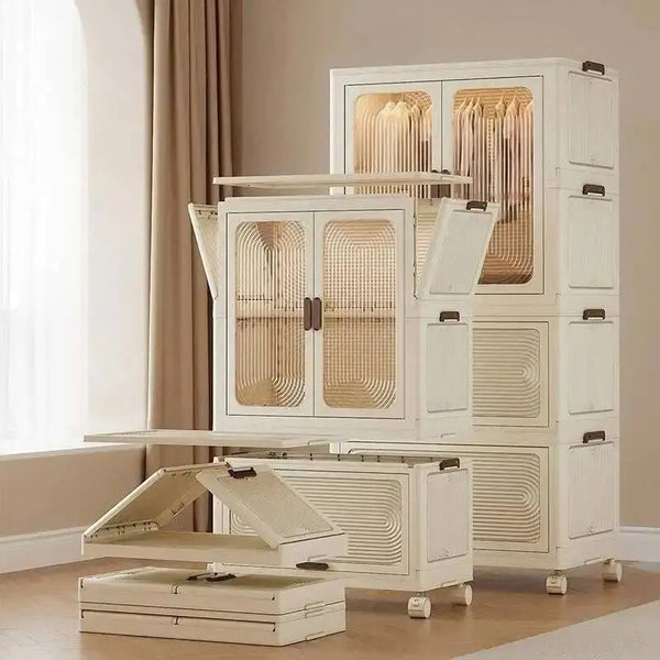 modern modular wardrobe cabinet with magnetic doors
