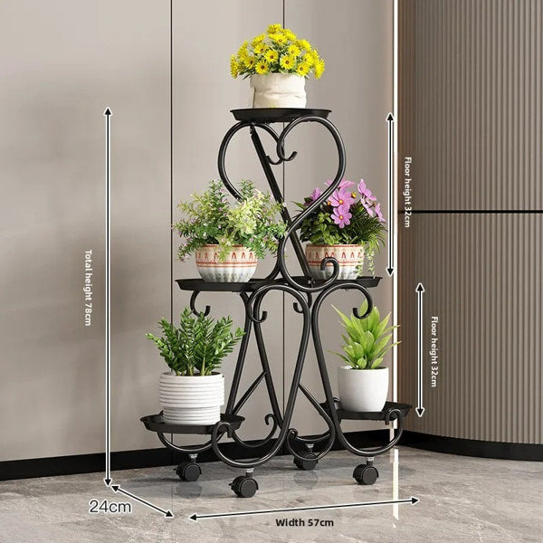 Contemporary Plant Display Rack for Balcony Spaces