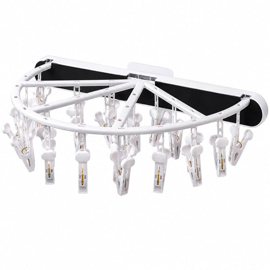 Wall-Mounted Folding Drying Rack with Multi-Clips