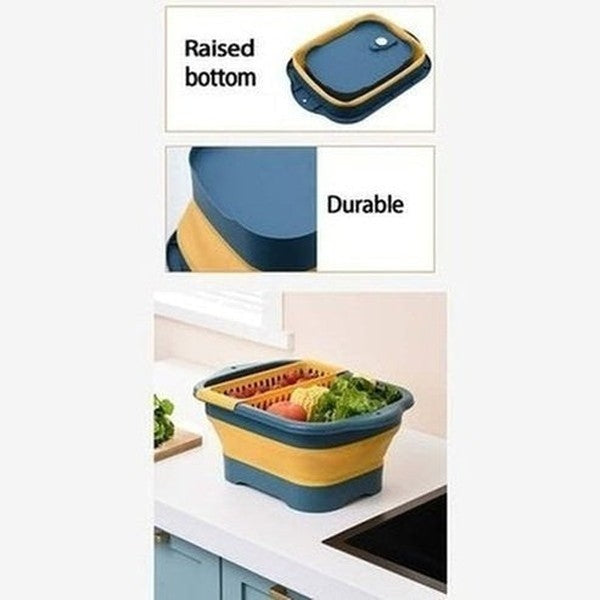 multipurpose collapsible colander fruit vegetable washing basket dish drainer silicone collapsible drain basket. kitchen tools and utensils: colanders and strainers