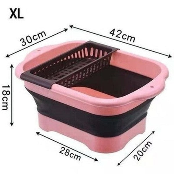 multipurpose collapsible colander fruit vegetable washing basket dish drainer silicone collapsible drain basket. kitchen tools and utensils: colanders and strainers