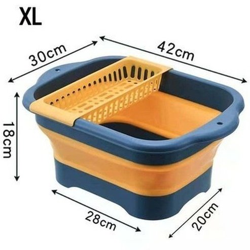 multipurpose collapsible colander fruit vegetable washing basket dish drainer silicone collapsible drain basket. kitchen tools and utensils: colanders and strainers